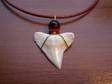XXL Bull Shark Tooth Necklace / Moroccan Red Leather